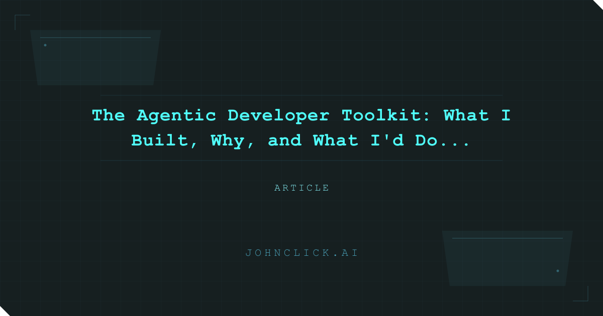 Social preview for: The agentic governance toolkit I built to stop my agents from wrecking everything