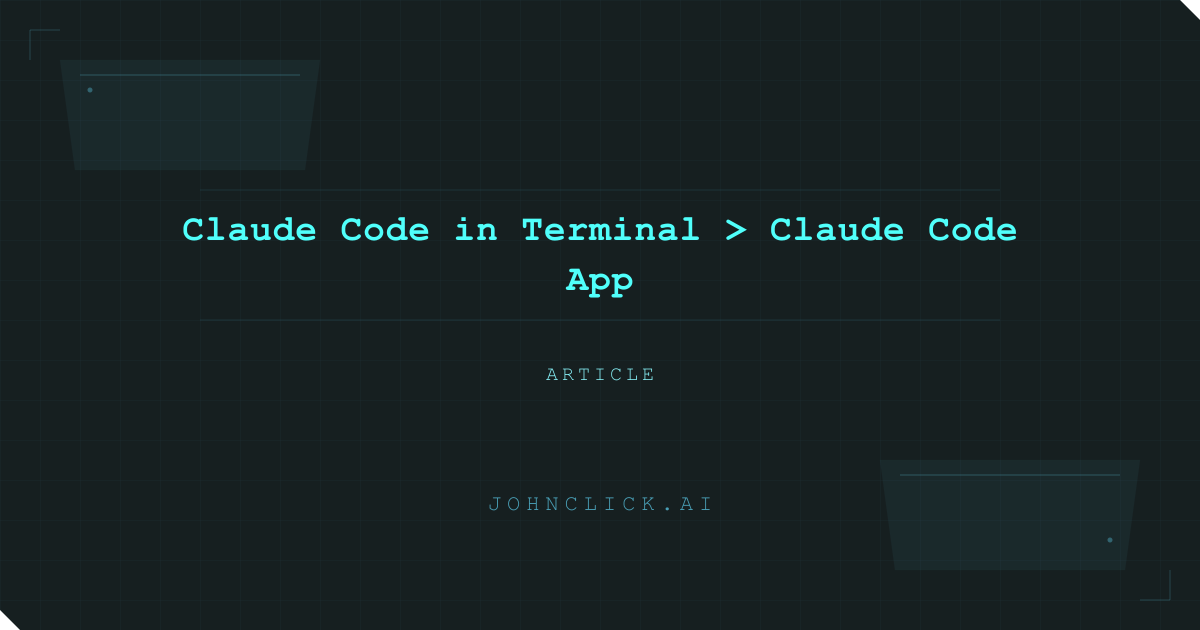 Social preview for: Claude Code in Terminal > Claude Code App