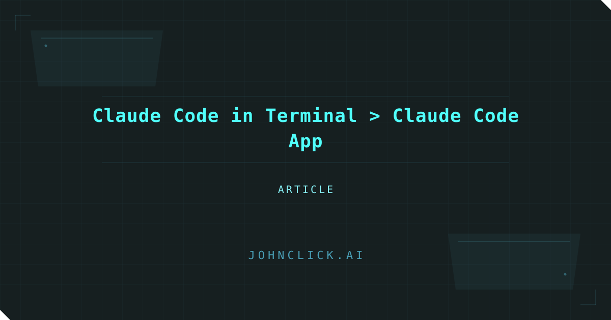 Social preview for: Claude Code in Terminal > Claude Code App